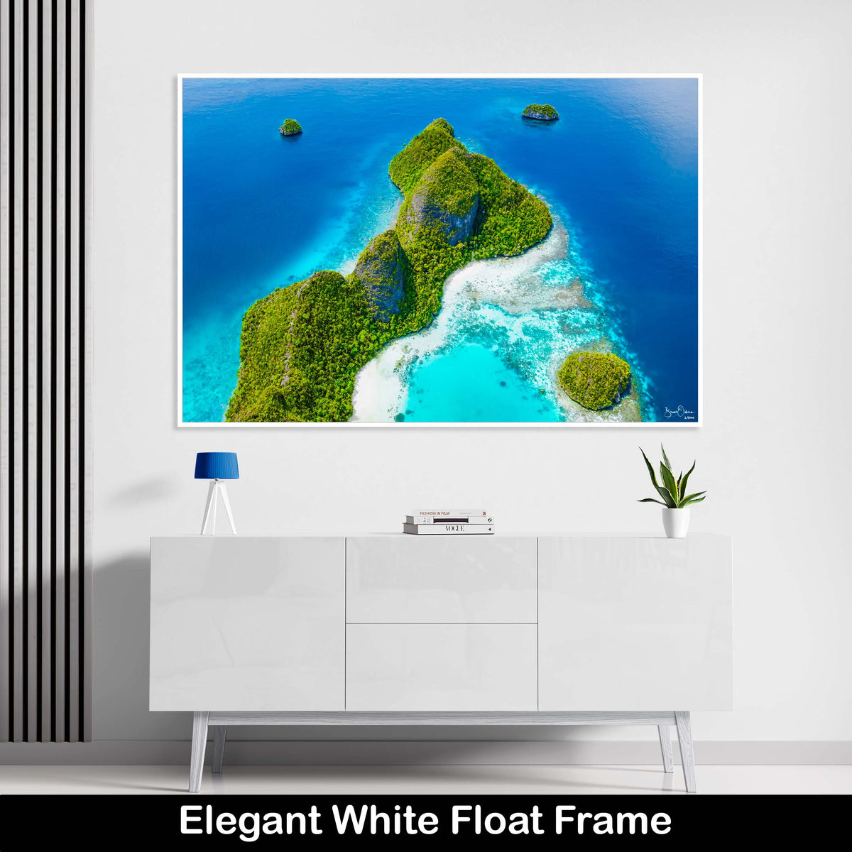 Blue-Ocean-Float-Frame-Luxury-Wall-Art-Print-Turquoise-Tropical-Coral-Reefs