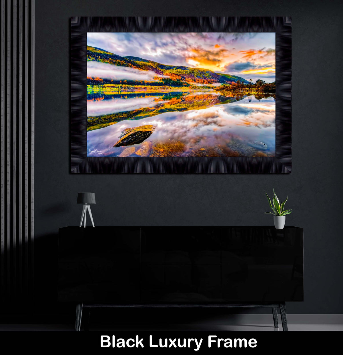 Lake-Luxury-Framed-Wall-Art-Print-Fall-Fine-Art-for-Sale-Reflection