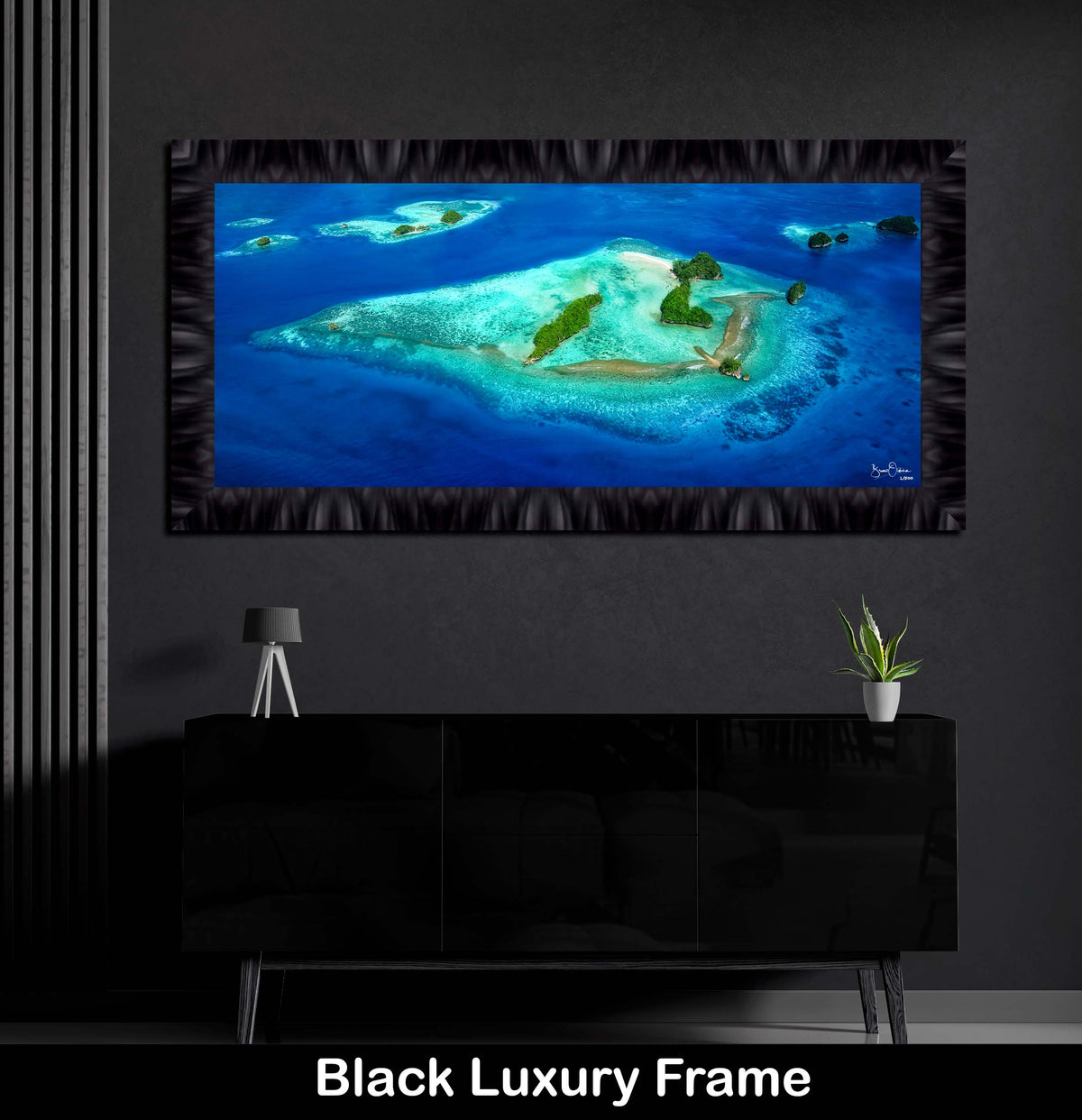 Panorama Tropical Framed Wall Art Print Buy Fine Art Blue Ocean Island