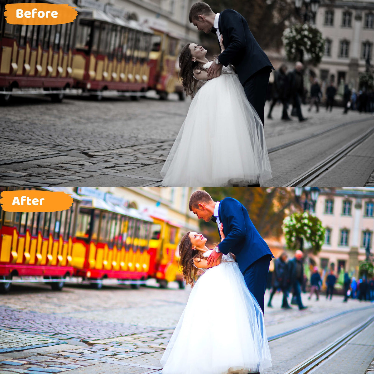 Wedding Lightroom Presets Before and After