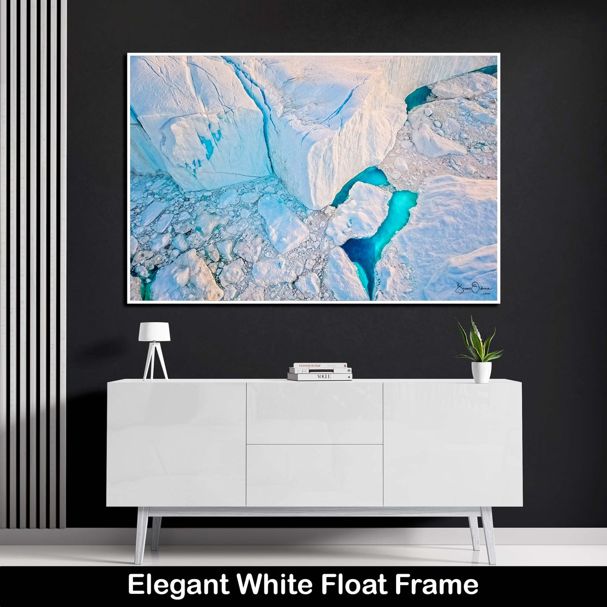 Winter Luxury Wall Art Print Modern Float Frame Fine Art Greenland Iceberg