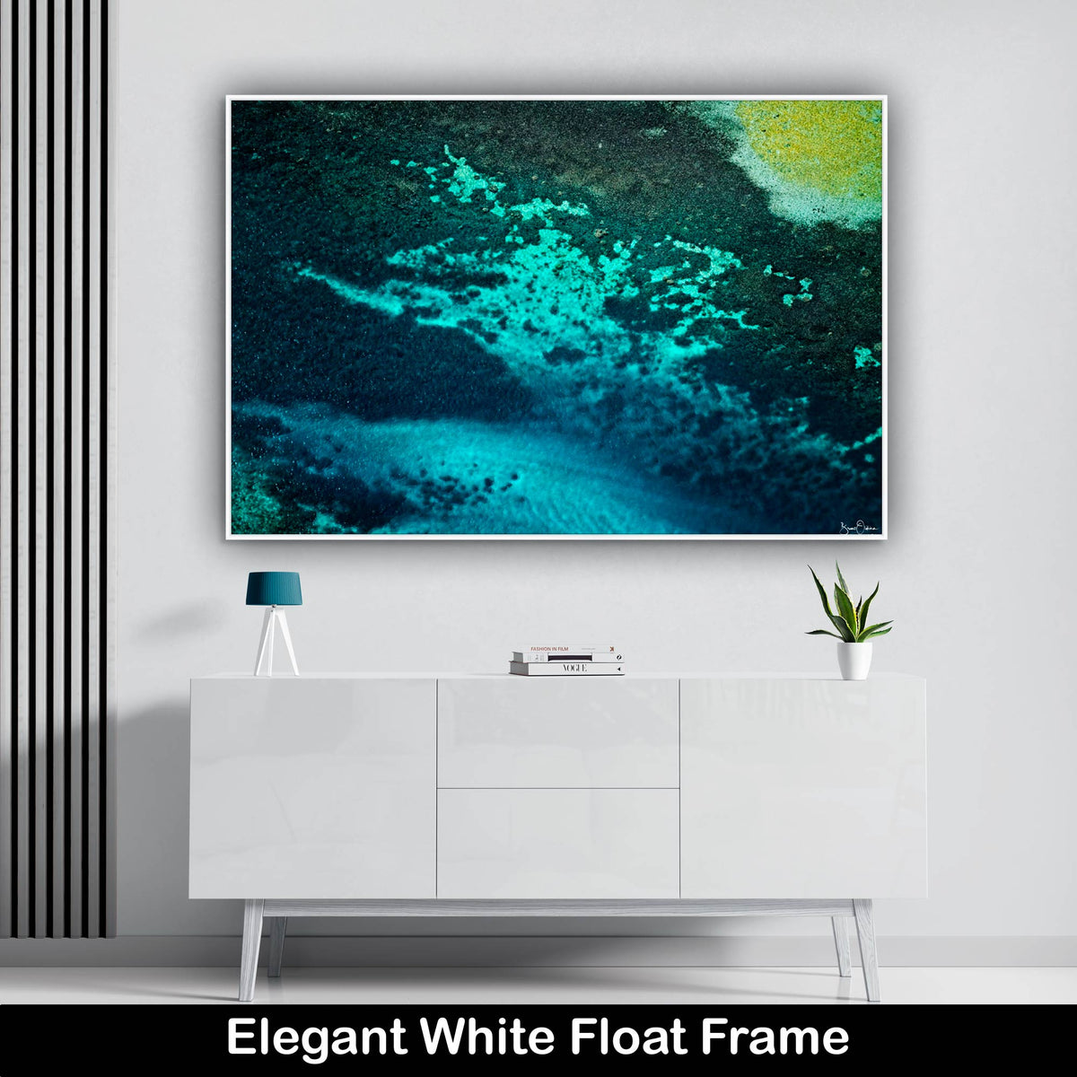 Abstract-Wall-Art-Print-Patterns-Textures-Ocean-Art-Work-White-Float-Frame