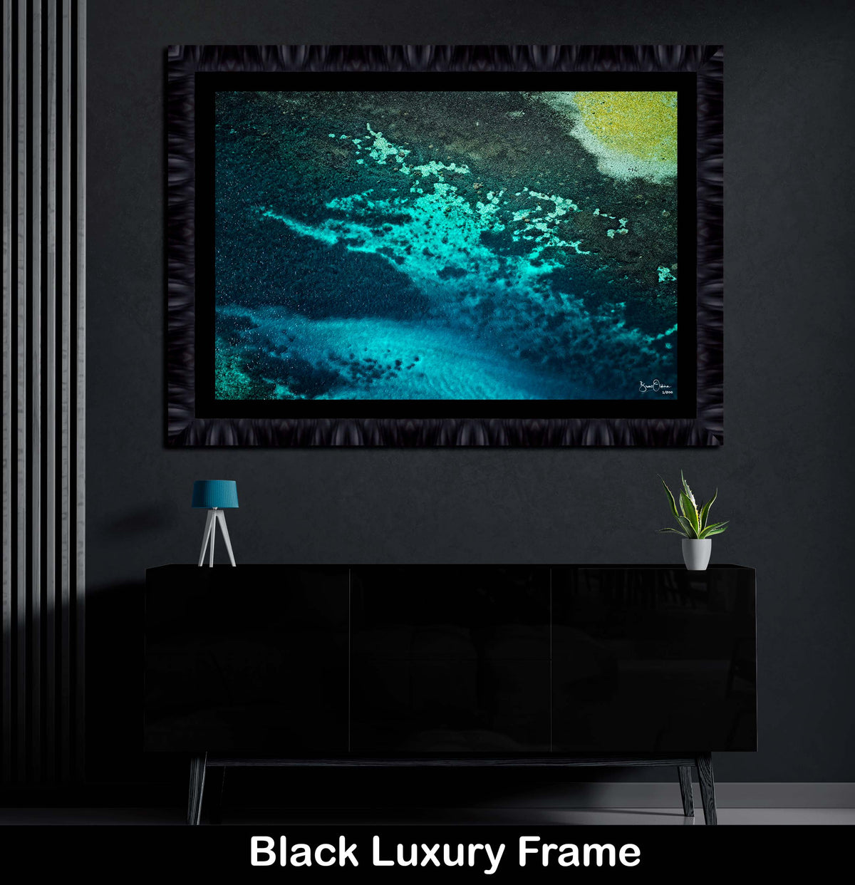 Abstract Wall Art Print Patterns Textures Ocean Art Work Luxury Frame