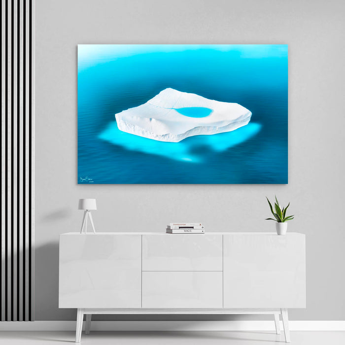 Floating Giant - Majestic Iceberg Floating Freely in the High Seas