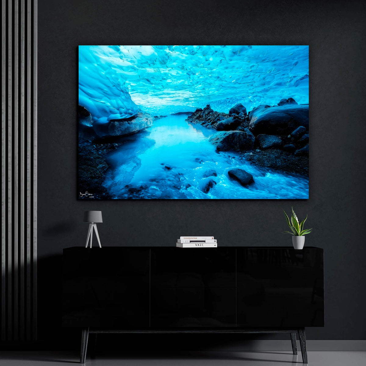 Blue River Wall Art Print Ice Cave Acrylic Fine Art