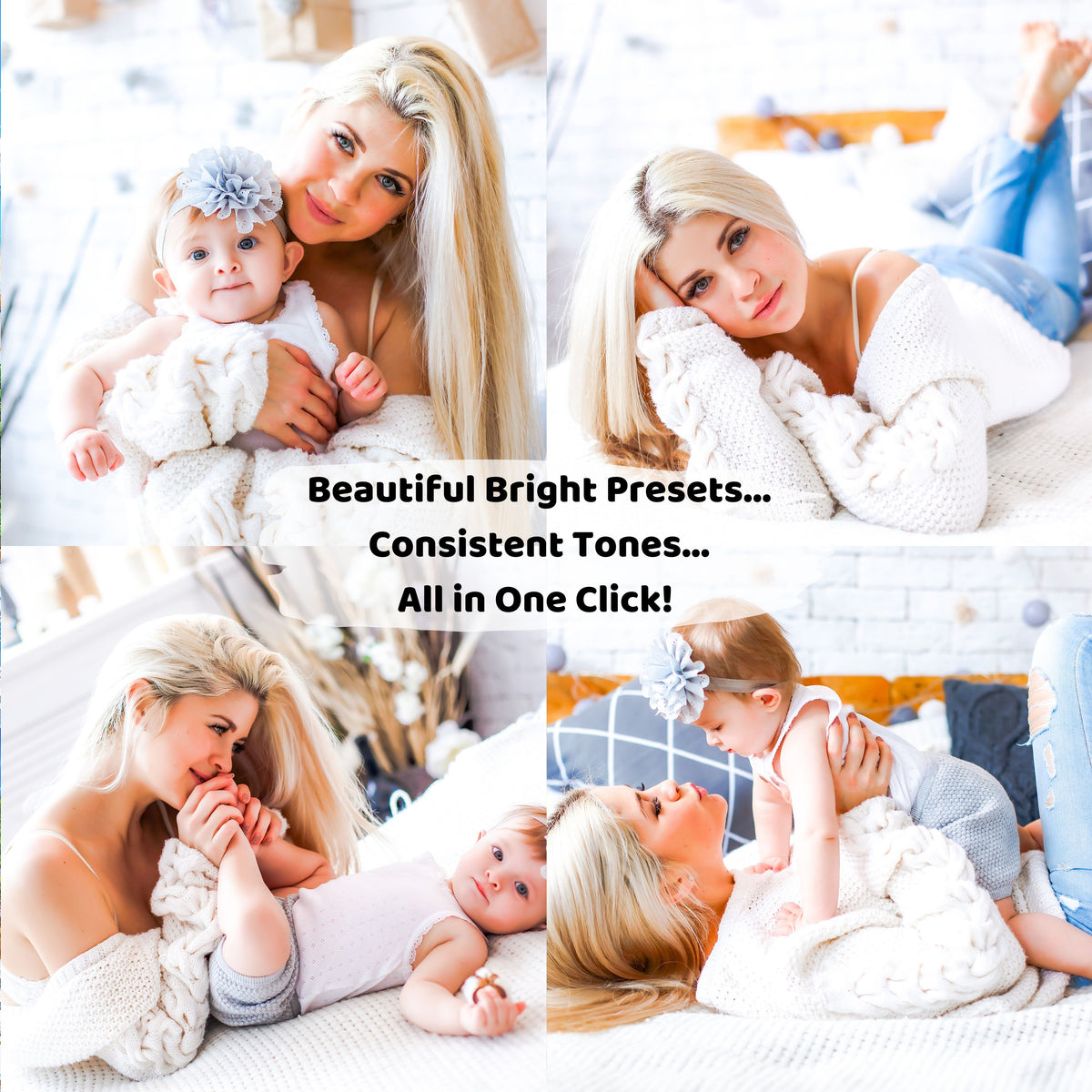 Lightroom Presets Baby and Mother. Light and Airy Presets for Mobile