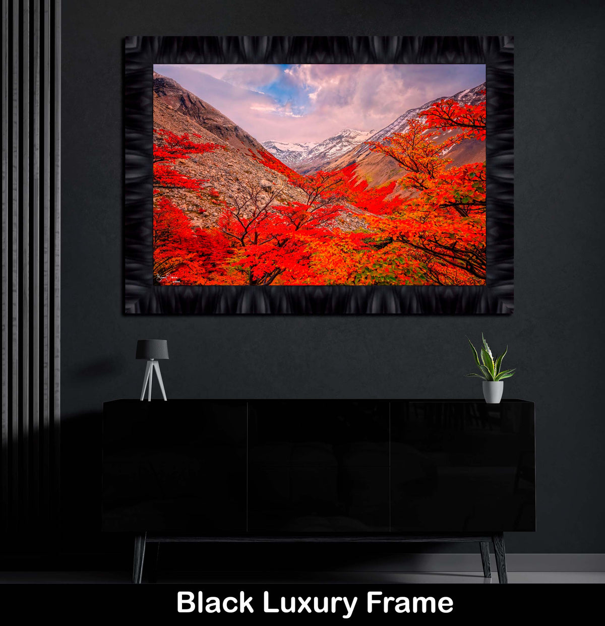 Fall Landscape Luxury Framed Wall Art Print Mountains Fine Art for Sale