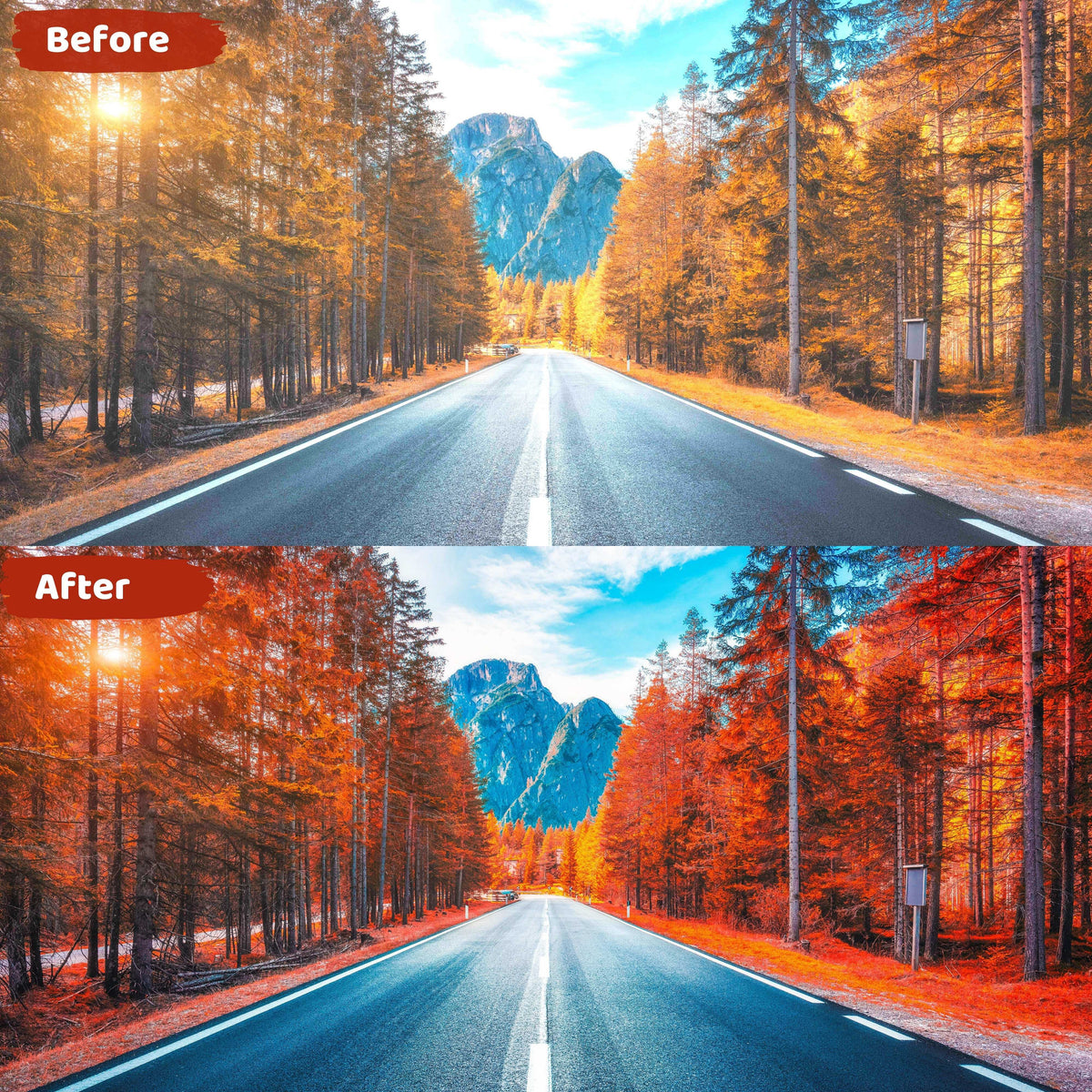 Fall Video Presets Before and After