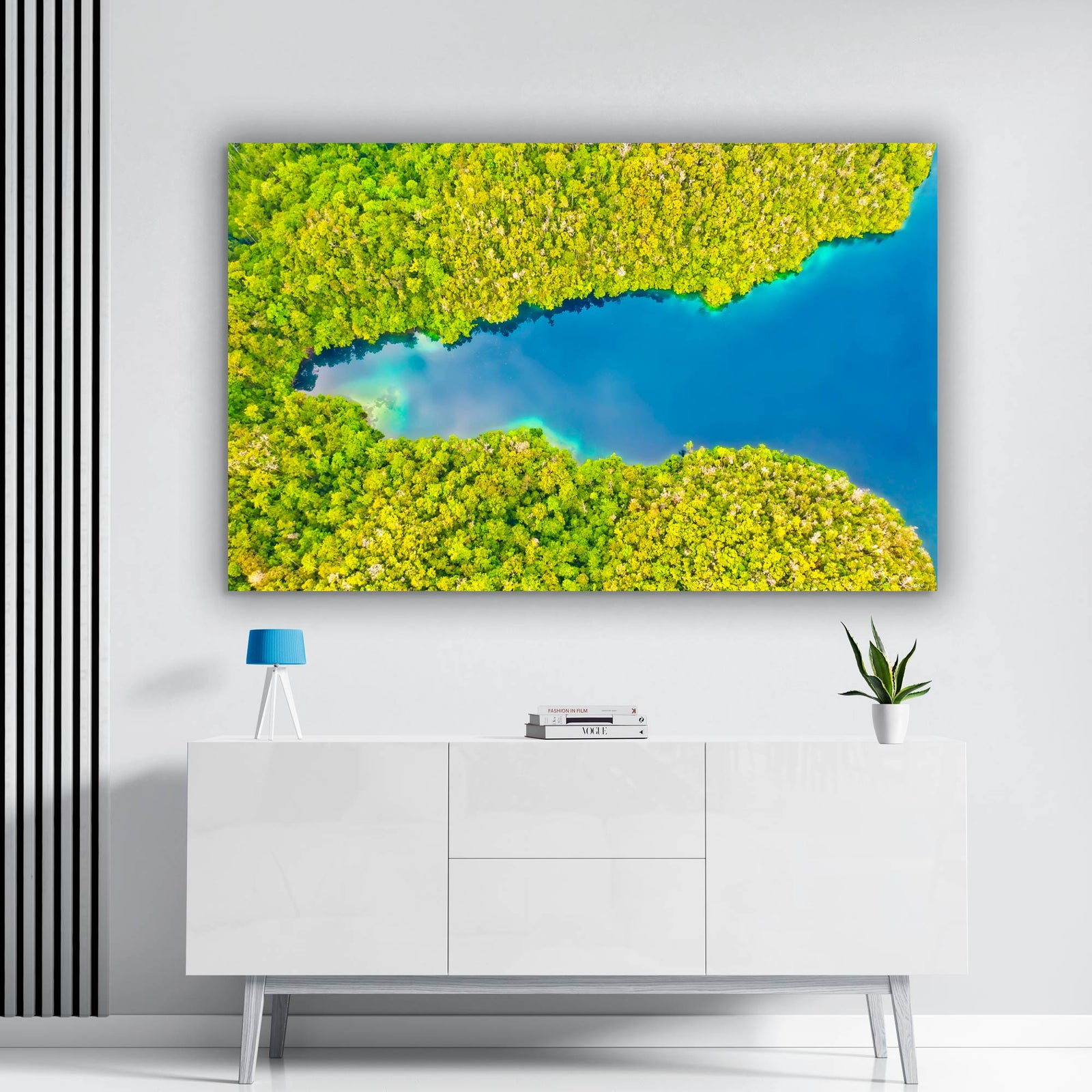 Green-Tropical-Nature-Luxury-Wall-Art-Aerial-Indonesia-Raja-Ampat