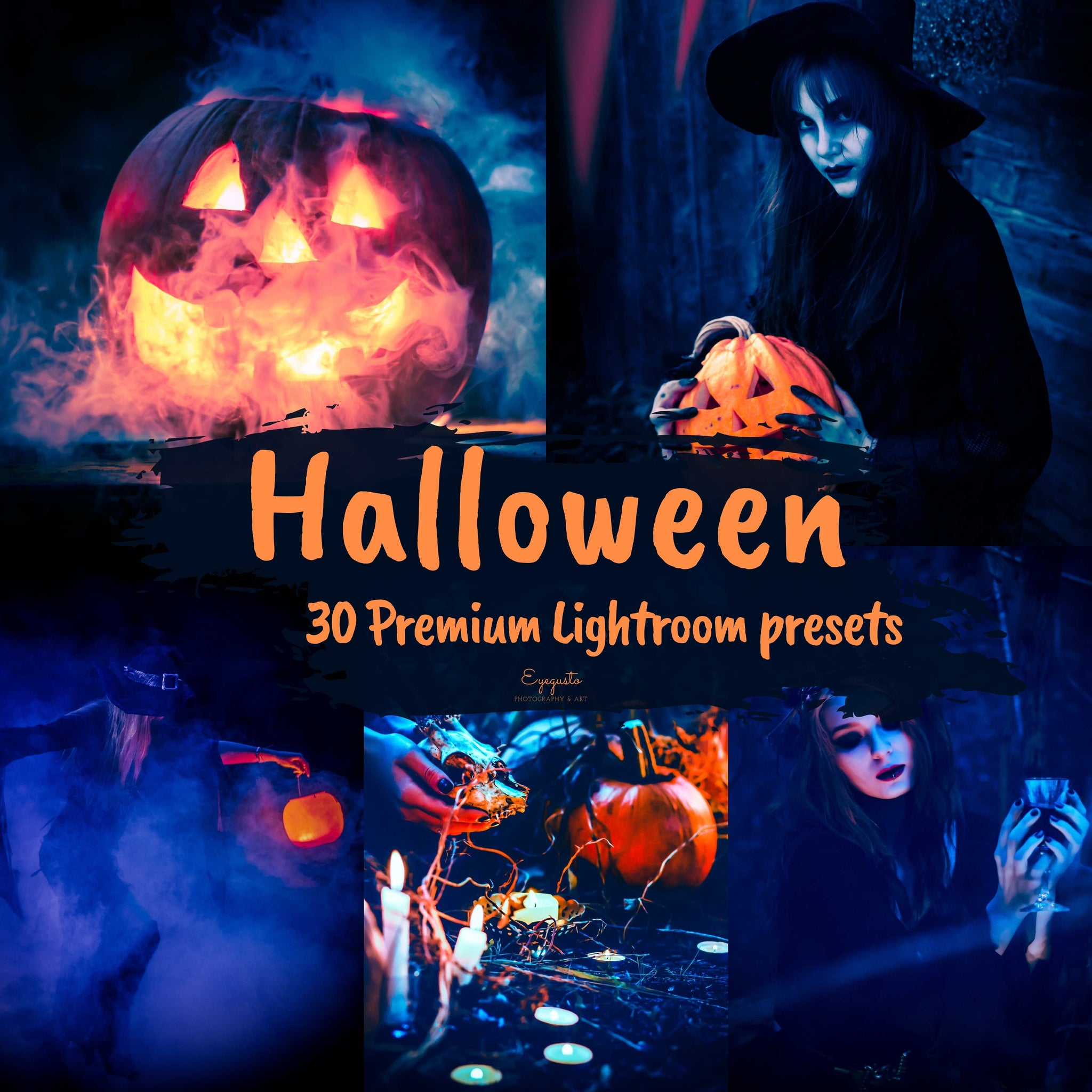 30 Halloween Moody Lightroom Presets | Dark, Moody and Creative Filters ...