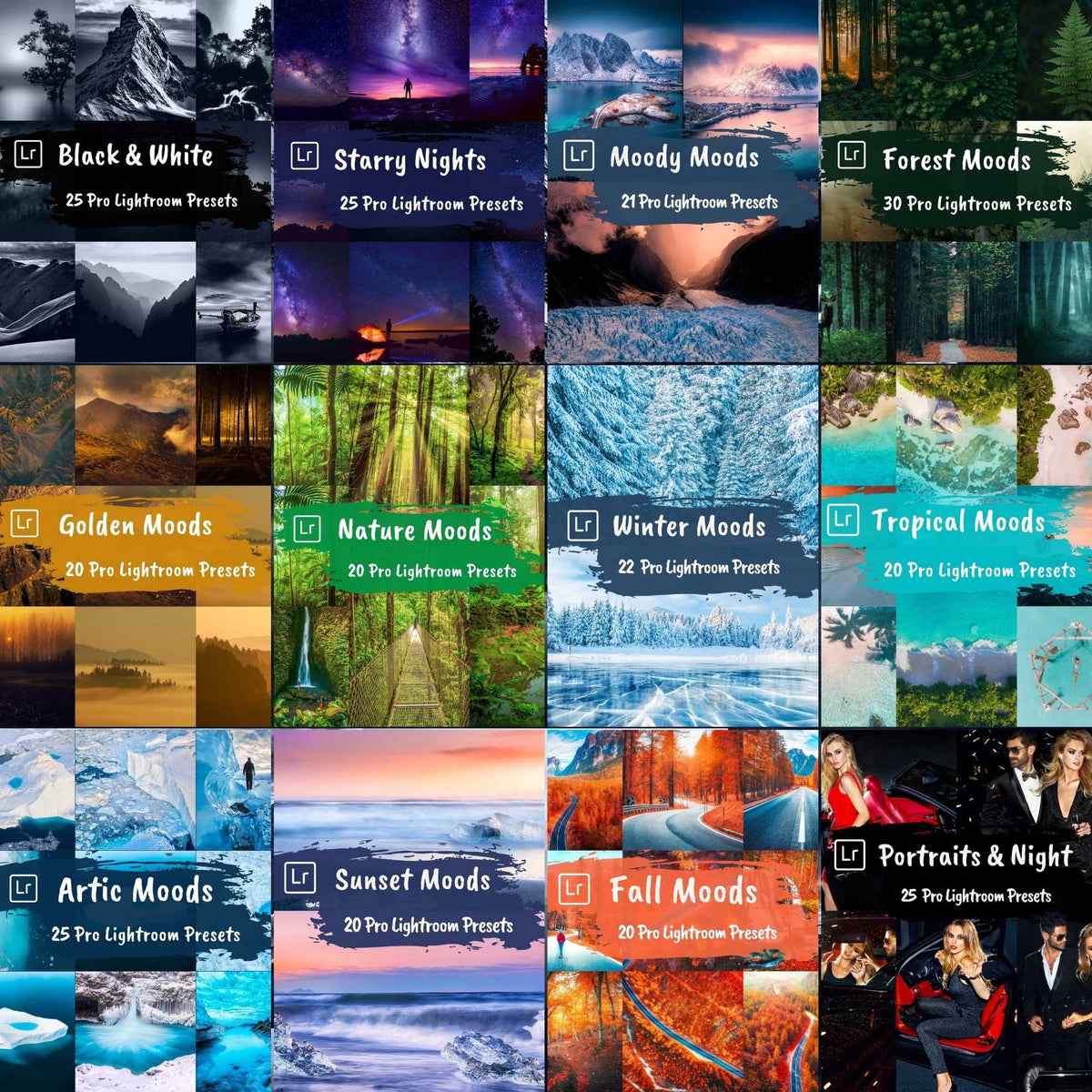 300 Lightroom Presets MEGA Bundle - 13 Packs