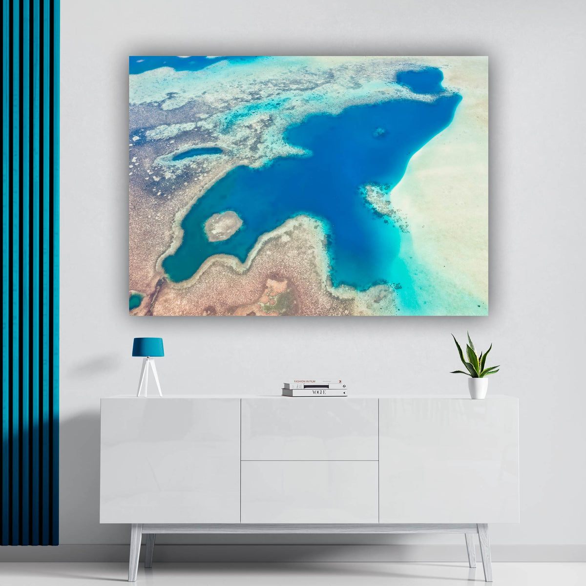 Abstract-Wall-Art-Print-Ocean-Blue-Artwork-Coral-Reef