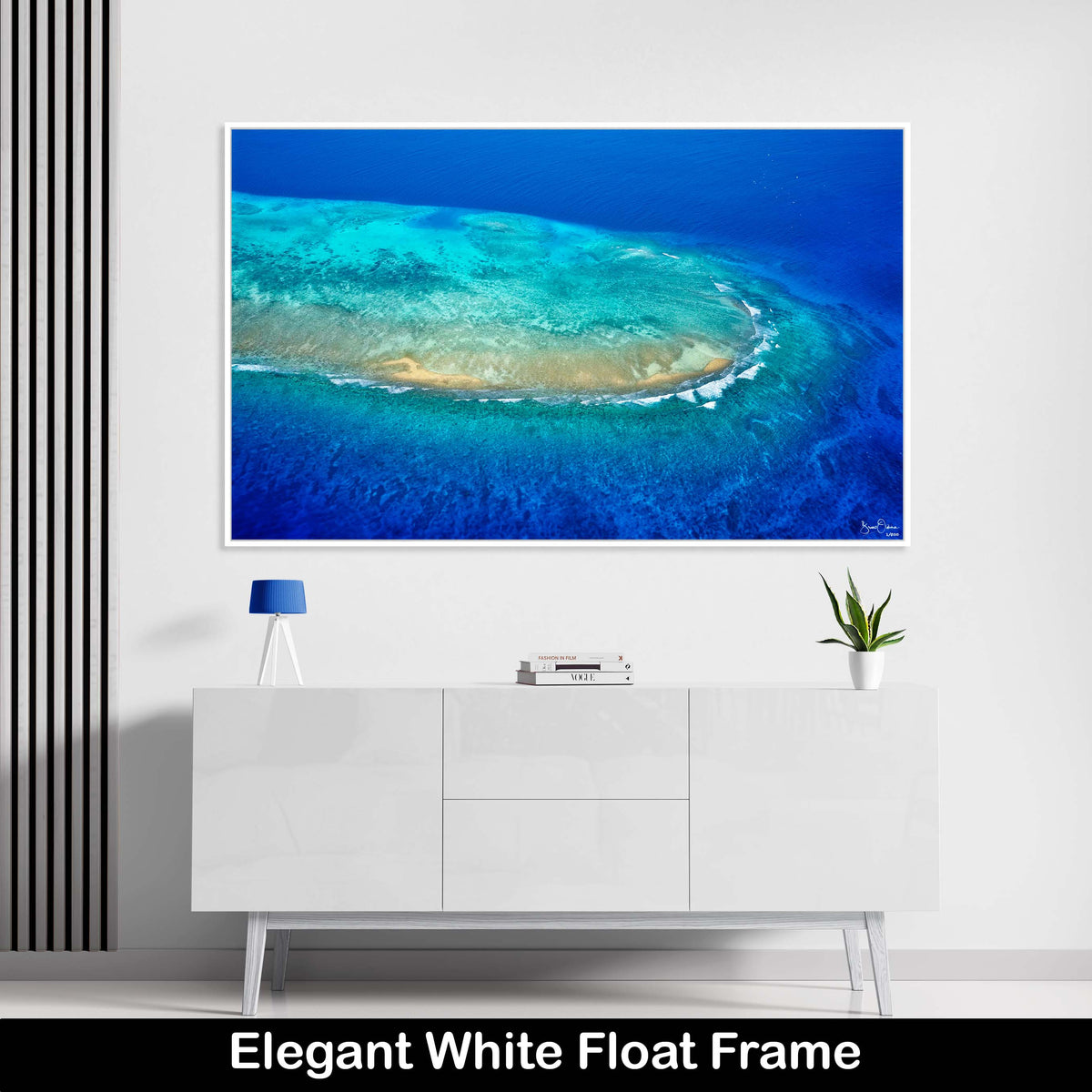 Ocean-Wall-Art-Print-Coral-Reef-Artwork-White-Float-Frame