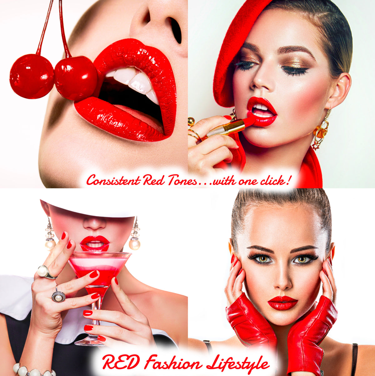 12 Red Fashion Presets