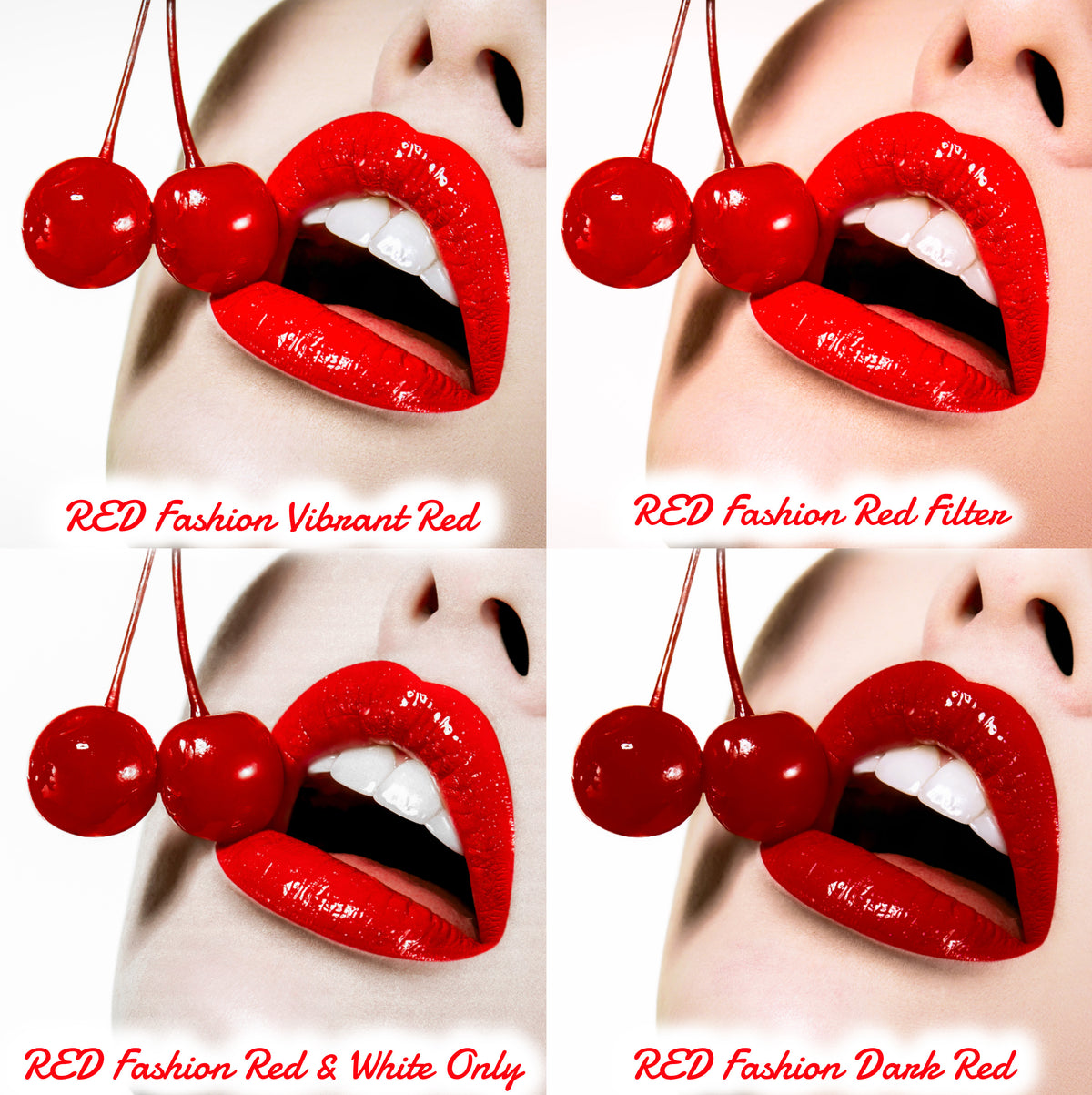 12 Red Fashion Presets