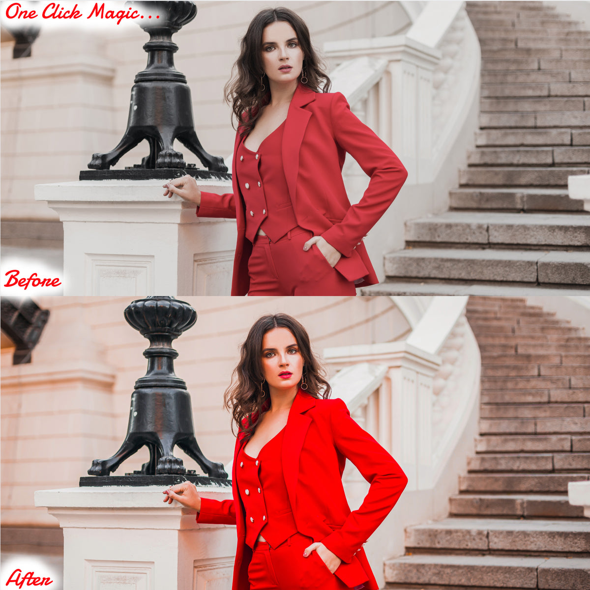12 Red Fashion Presets