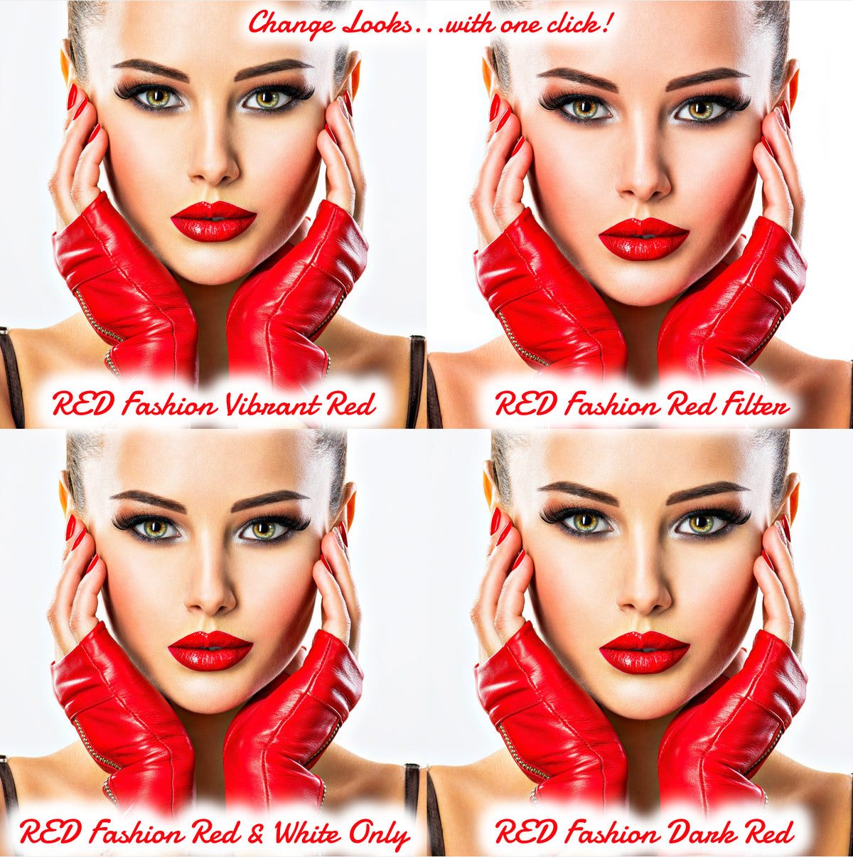 12 Red Fashion Presets