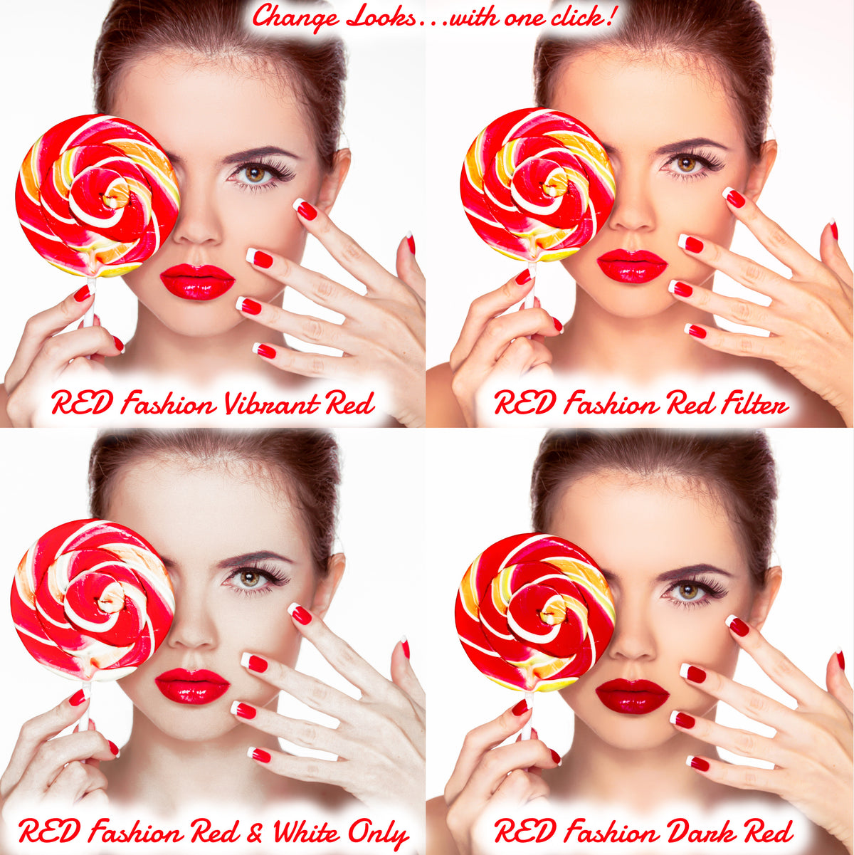 12 Red Fashion Presets