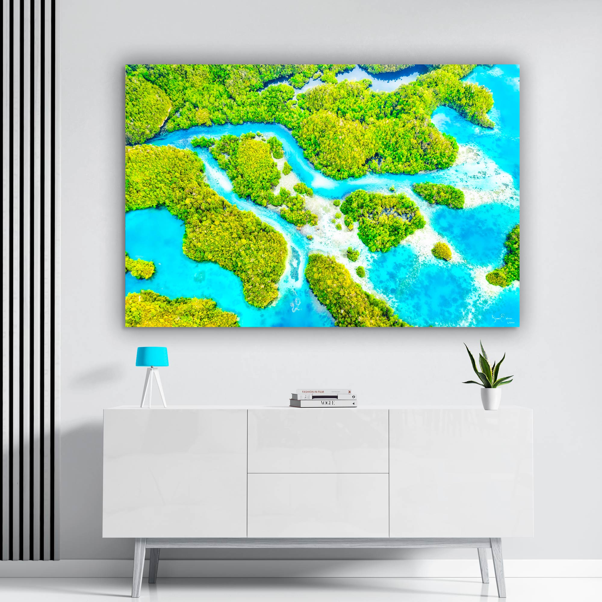 Tropical-Luxury-Wall-Art-Aqua-Turquoise-Green-Pathways
